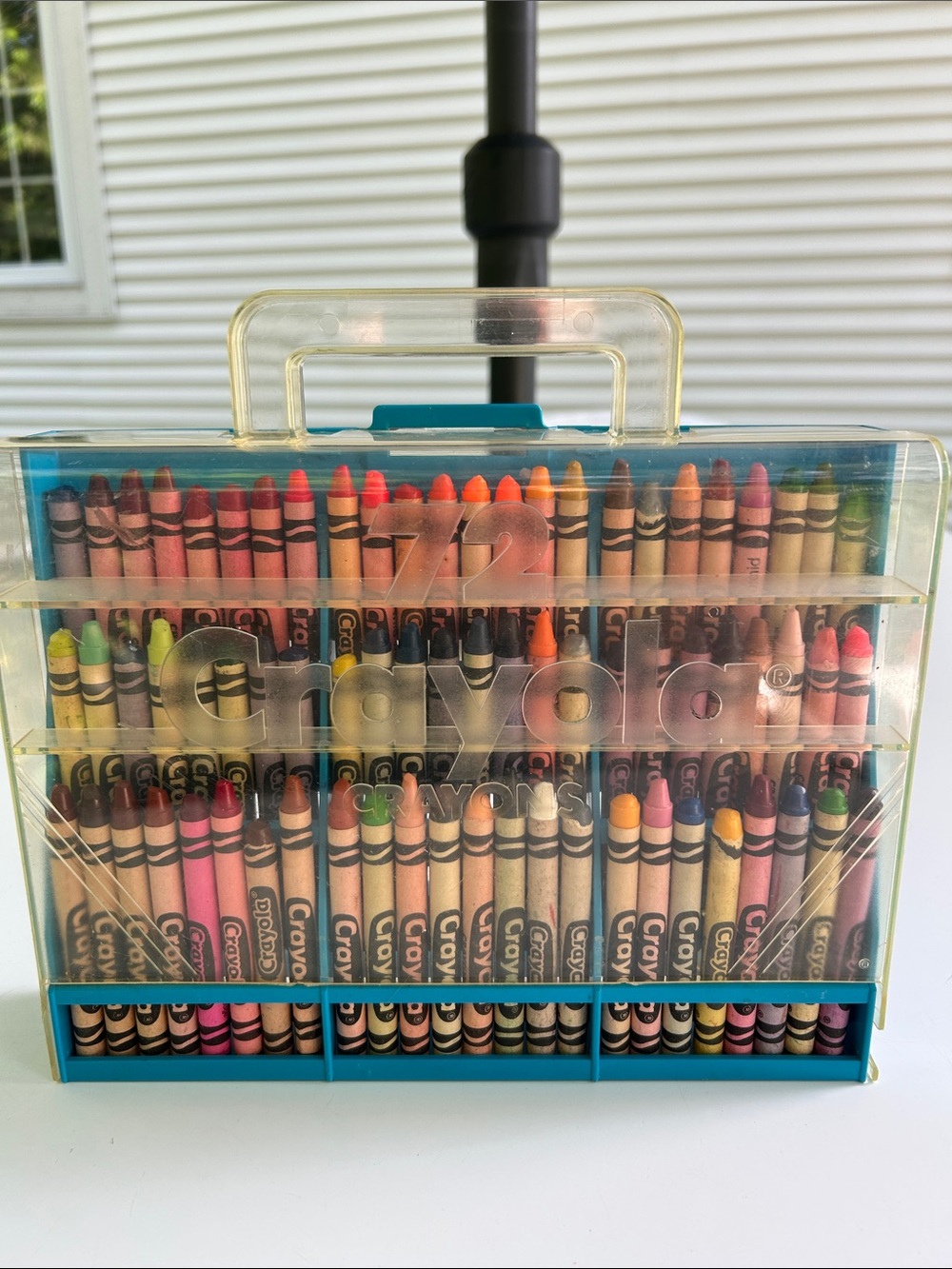 Vintage Crayola 72 Crayon Case with Sharpener